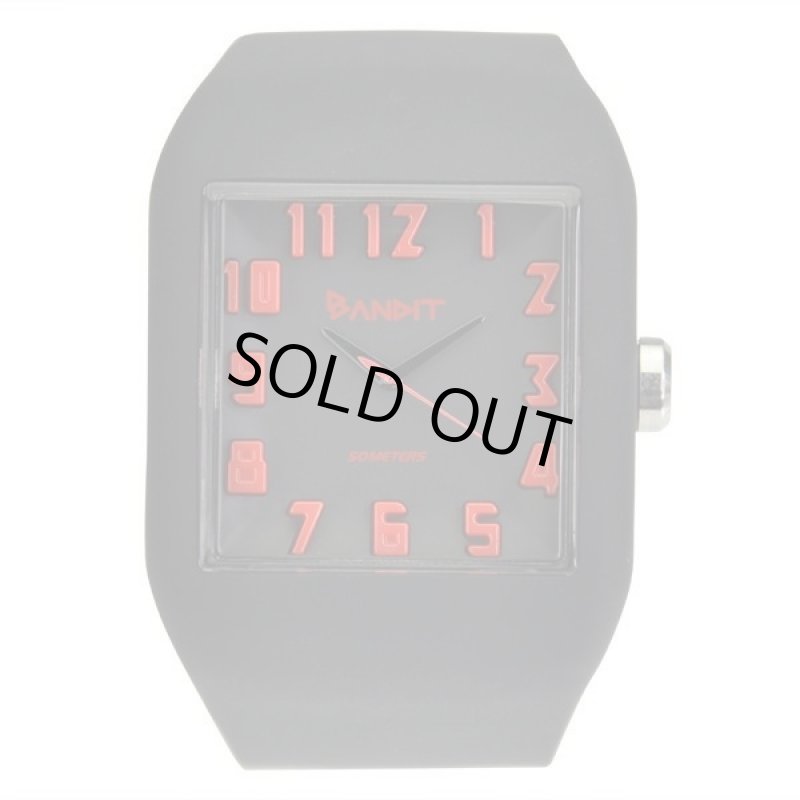 画像2: バンディット3Dシリコンウォッチ「スクウェア」(BANDIT,スクエア,男女兼用,腕時計,ソフトベルト,3D文字盤,カスタム) (2)