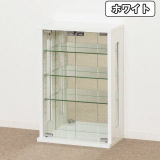 送料無料卓上コレクションケース縦型/ダークブラウン(後面ミラー