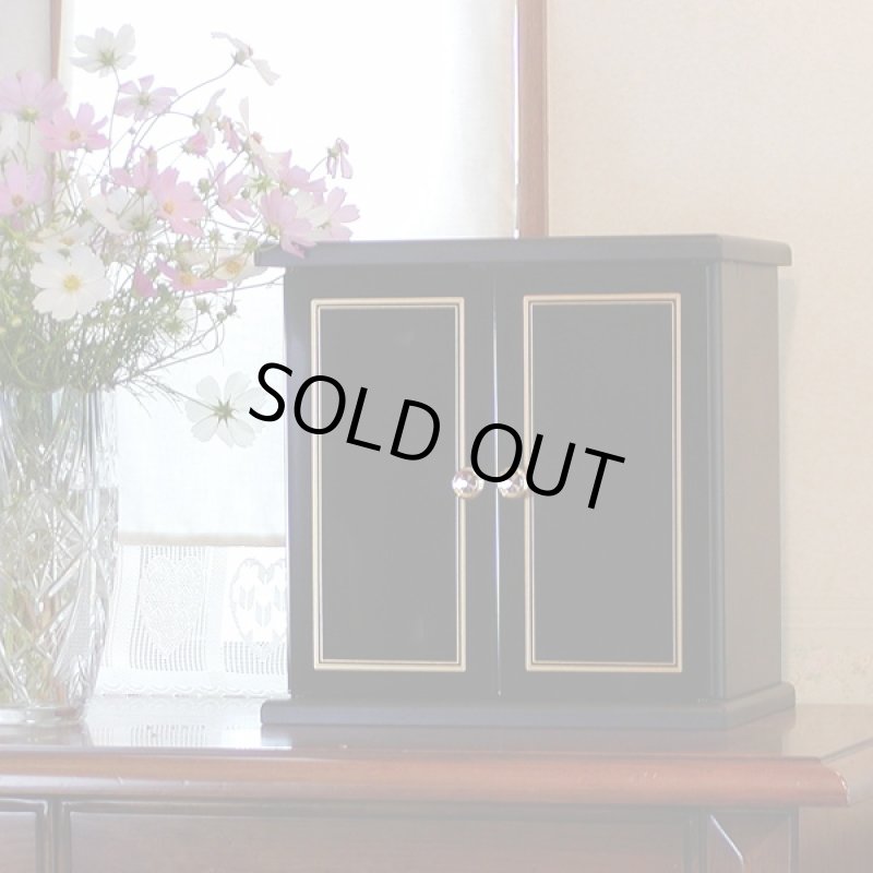 画像3: 送料無料漆器ミニ仏壇「黒檀」 (こくたん.全面黒檀塗り,仏具,小型.モダン,おしゃれ,伝統漆器,和室,洋室,金色仕上げ) (3)