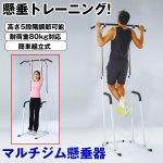 画像1: マルチジム懸垂器(送料無料,ぶら下がり健康器,けん垂トレーニング,ぶらさがりダイエット,背筋,筋トレ,肩こり,腰痛,高さ調節) (1)