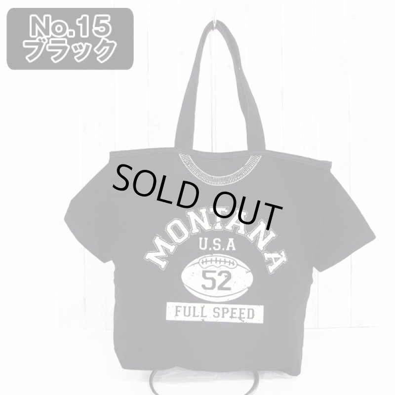 画像4: アメカジTシャツトート(トートバッグ,鞄,コットン,綿,カジュアルトート,バッグ,BAG,プリント,ポケット,デザイン,ファッション,男女兼用) (4)