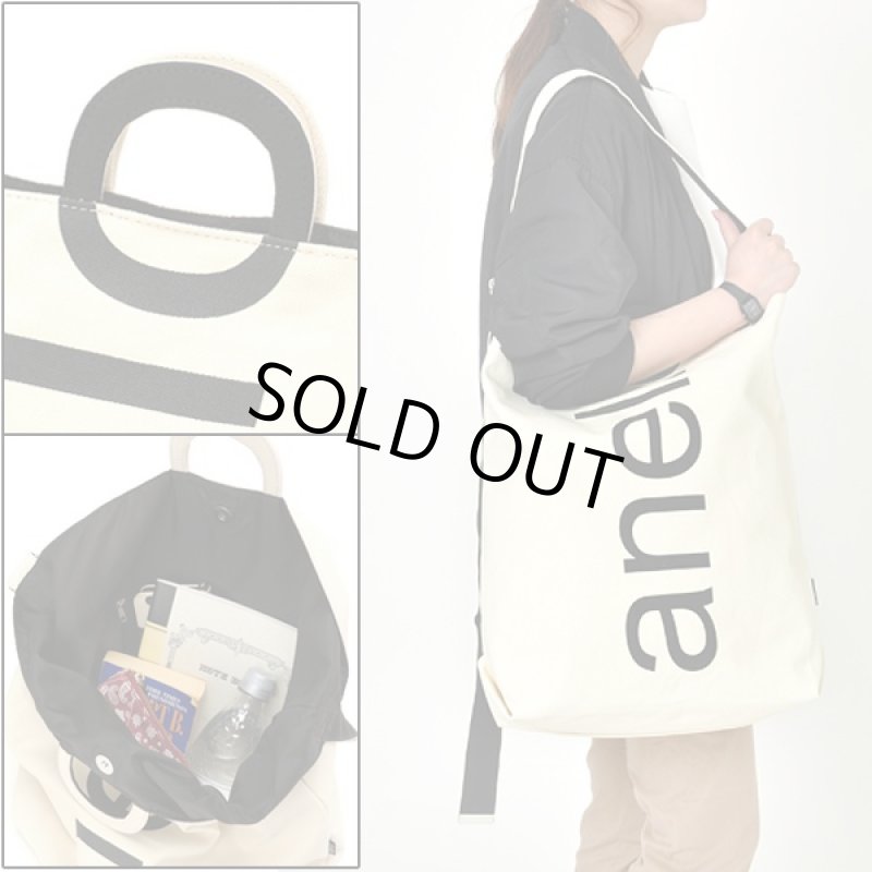 画像6: anelloコットンキャンバス ロゴプリント2WAYトートバッグ[AU-S0061](コットンキャンバス,2WAY,ショルダーバッグ,斜め掛け) (6)