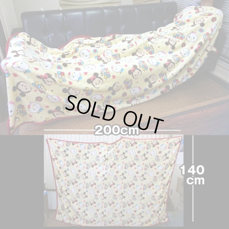 画像2: 超ロング・ディズニーツムツムフランネルブランケット(Disney,DISNEY,大判,フリース,毛布,200cm,2m,ビッグサイズ) (2)