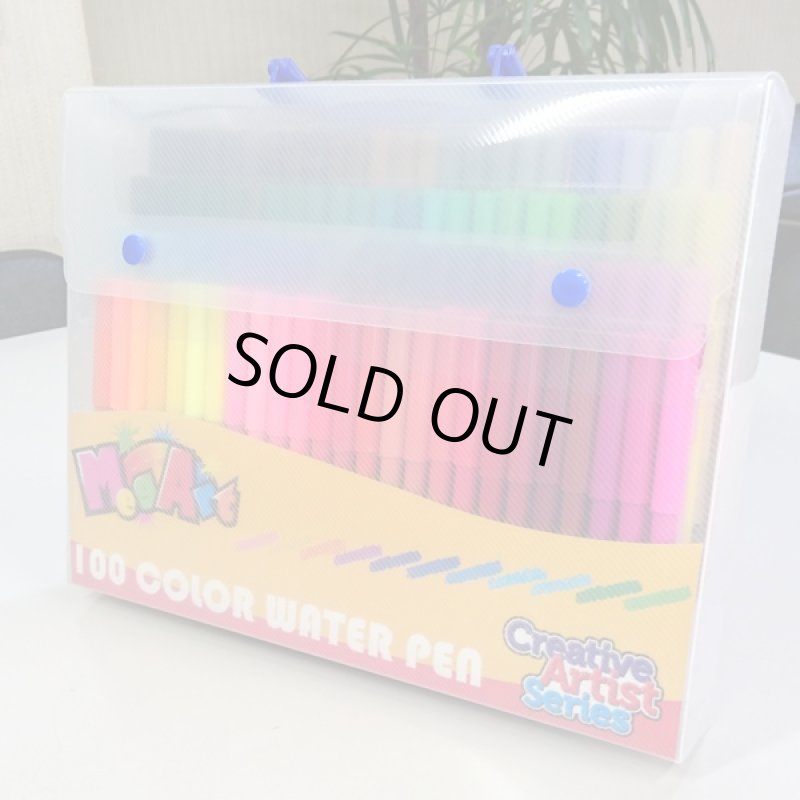 画像3: 100色カラーサインペンセット (マジックペン,水性サインペン,ケース入り,100カラー,持ち運べるバッグ型ケース付き) (3)