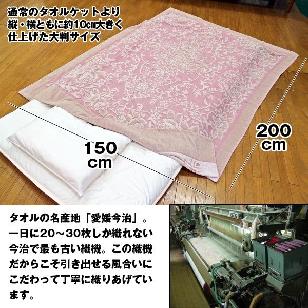 送料無料今治産大判ジャガード織タオルケット2色セット (夏ギフト,2枚