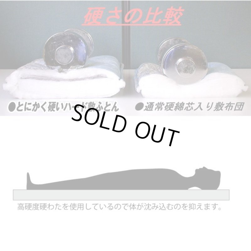 画像2: 送料無料腰痛対策「とにかく硬いハード敷ふとん」 (肩こり対策,硬い敷き布団,腰の負担を軽くする,快眠,両面使い,硬わた入り) (2)