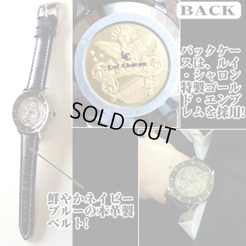 画像2: 送料無料！LUI CHARON(ルイ・シャロン)シルバーレリーフ・デザイナーズウォッチ「TATTOO」(メンズ,腕時計,本革ベルト） (2)