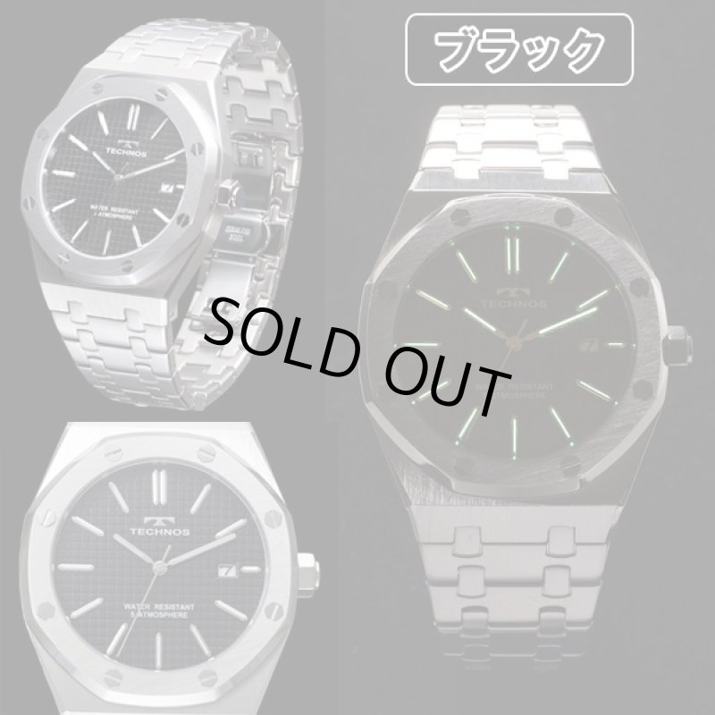 画像4: 送料無料TECHNOS「テクノス」グランドポート・オクタゴン (腕時計,八角形,スイス,蓄光,インデックス,日本製クォーツ) (4)