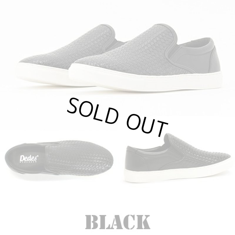 画像3: Dedesイントレチャートスリッポンスニーカー「No.5202」(デデス,メンズ,ローカット,スリッポン,カジュアル,モノトーン) (3)