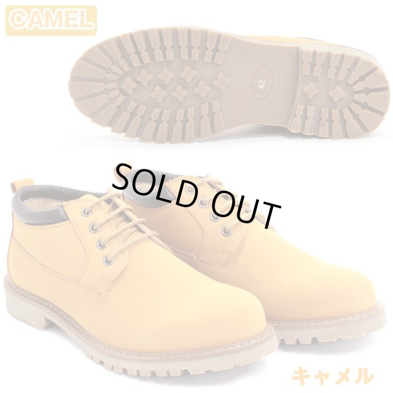 画像6: DEDESタンクソールショートブーツ(,Ddedes,デデス,ミドルカットブーツ,シンセティックレザー,ヌバック,ブラック,ホワイト,キャメル) (6)