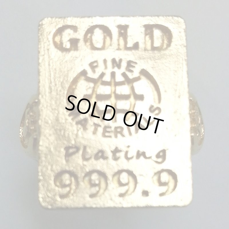 画像2: 送料無料シルバー925インゴットリング(INGOT,GOLD,ゴールド,K18コーティング,アクセサリー,ユリの紋章,馬蹄) (2)