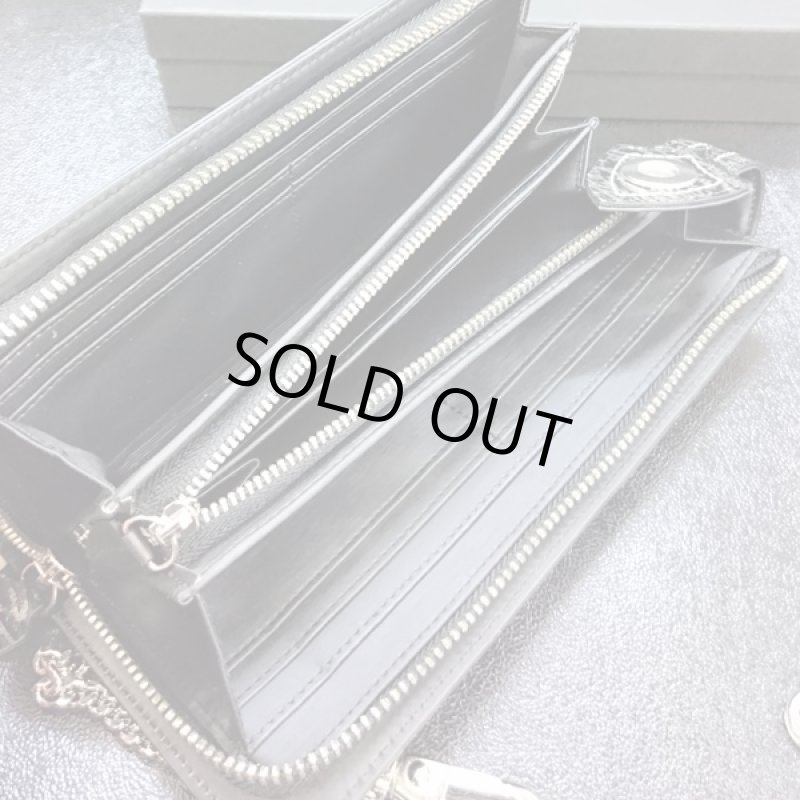 画像4: ウフダフリーク/T-rexラウンドファスナーロングウォレット(メンズ,長財布,恐竜皮膚,ウォレットチェーン付き,ティラノザウルス) (4)