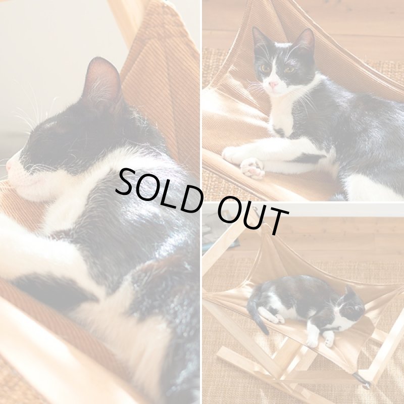 画像2: 木で出来た猫用ハンモック(猫,ペット家具,猫用家具,ペットハンモック,猫用ハンモック,木製ハンモック) (2)