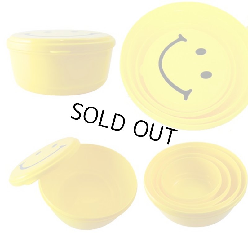 画像2: スマイルフードコンテナー4Pセット (電子レンジ使用可能,耐熱,耐冷,スタッキングコンテナー,保存容器,重ねて収納,お料理) (2)