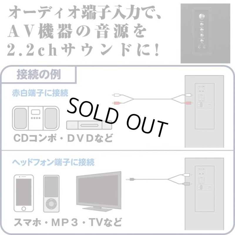 画像5: 2.2chハイサウンド重低音スピーカーシステム120W (5)