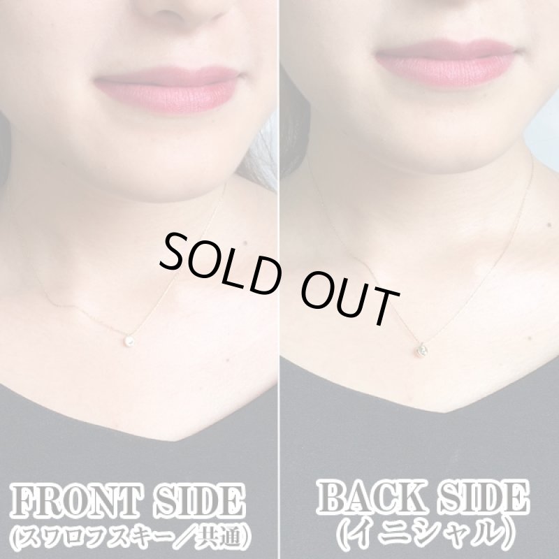 画像3: リバーシブルイニシャルプチネックレス(プレゼントネックレス,スワロフスキーネックレス,クリスマス,贈り物ギフトBOX,レディース) (3)