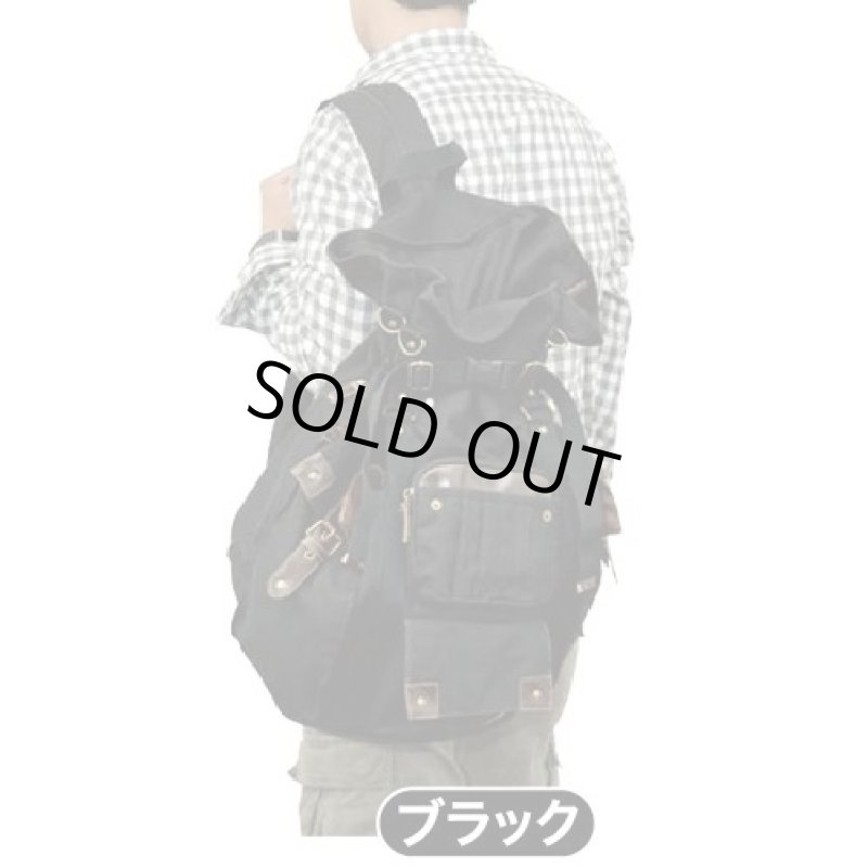 画像2: DEVICE[デバイス]2WAYボンサック/HHR(リュック/ズタ袋/大容量/ウオッシュキャンバス/軽量/収納ポケット多数/カーキ/ブラック） (2)