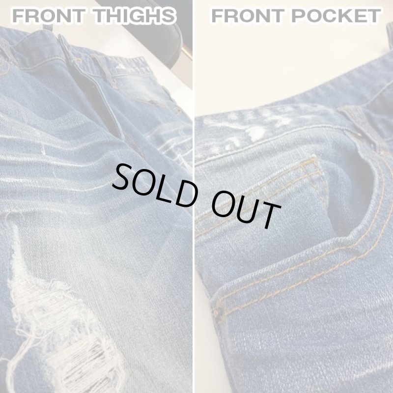 画像4: RINGSペンキダメージデニムパンツ(メンズデニム,メンズデザインパンツ,メンズダメージデニムパンツ) (4)