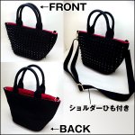 画像4: 2WAYスタッズミニトート (男女兼用,メンズ,レディース,トートバッグ,カバン,鞄,ショルダーバッグ,ショルダーストラップ) (4)