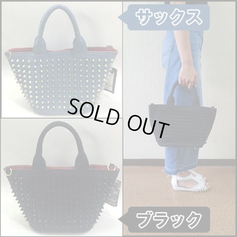 画像5: 2WAYスタッズミニトート (男女兼用,メンズ,レディース,トートバッグ,カバン,鞄,ショルダーバッグ,ショルダーストラップ) (5)