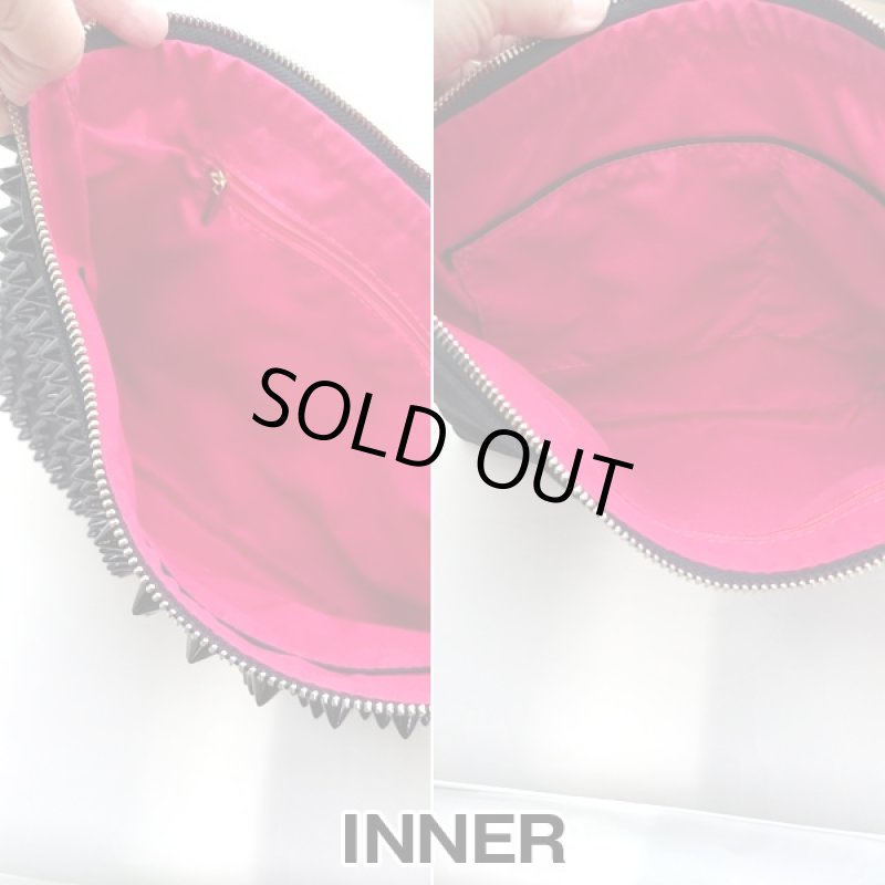 画像3: 2WAYスタッズクラッチバッグ (男女兼用,メンズ,レディース,カバン,鞄,ショルダーバッグ,ショルダーストラップ) (3)