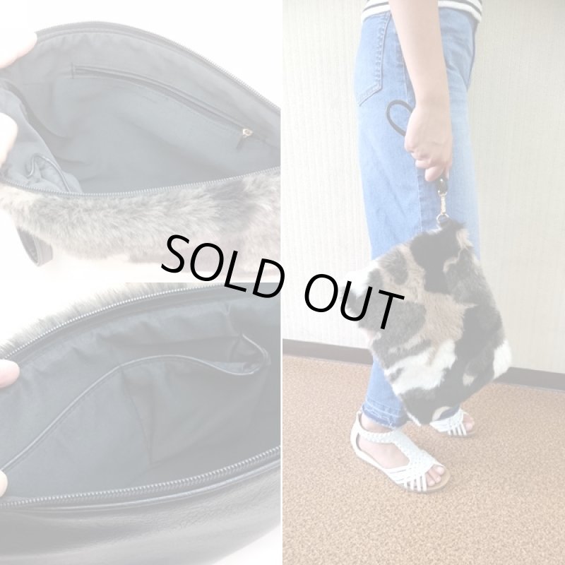 画像5: 2WAYファークラッチBAGブラック (男女兼用,メンズ,レディース,クラッチバッグ,カバン,鞄,ショルダーバッグ,ショルダーストラップ) (5)