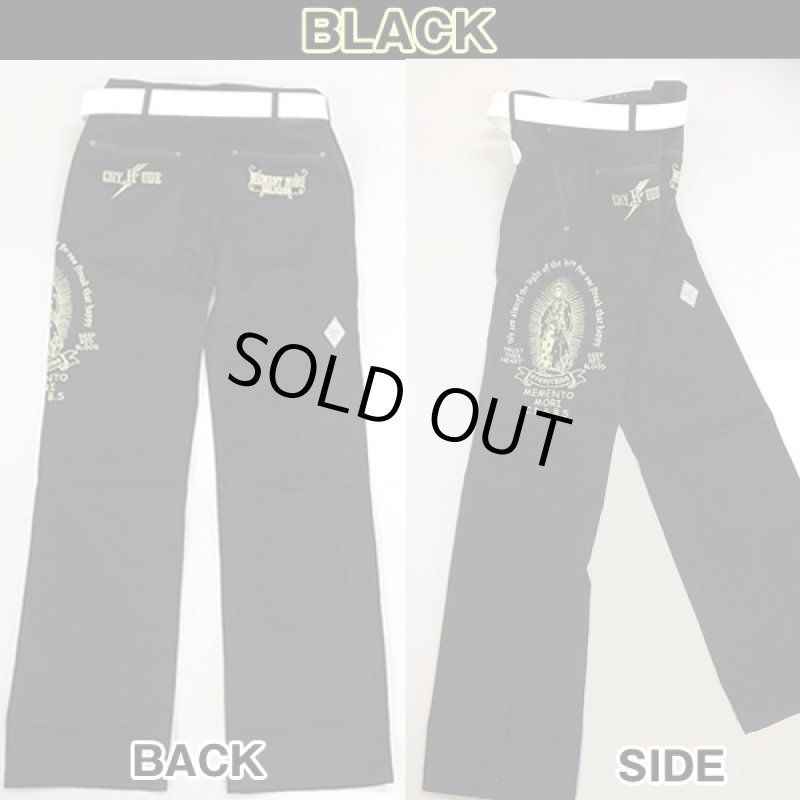 画像2: C.D.SBlack Senseマリア刺繍・ハイブリッッドチノパン「祈(いのり)」(コットン,綿,MARIA,アメカジ風,ストリート) (2)