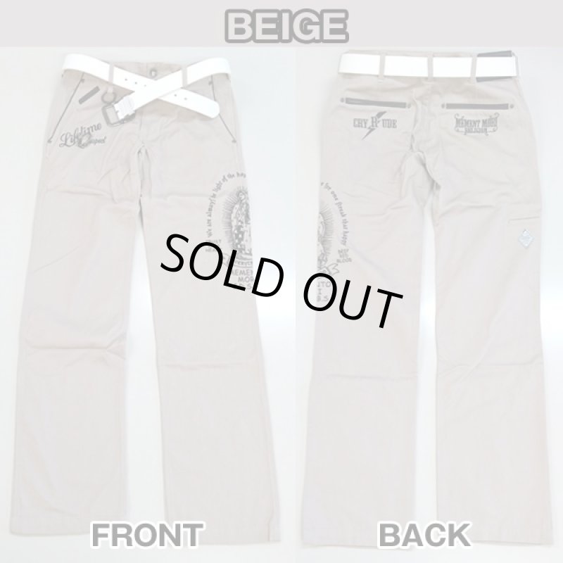 画像4: C.D.SBlack Senseマリア刺繍・ハイブリッッドチノパン「祈(いのり)」(コットン,綿,MARIA,アメカジ風,ストリート) (4)