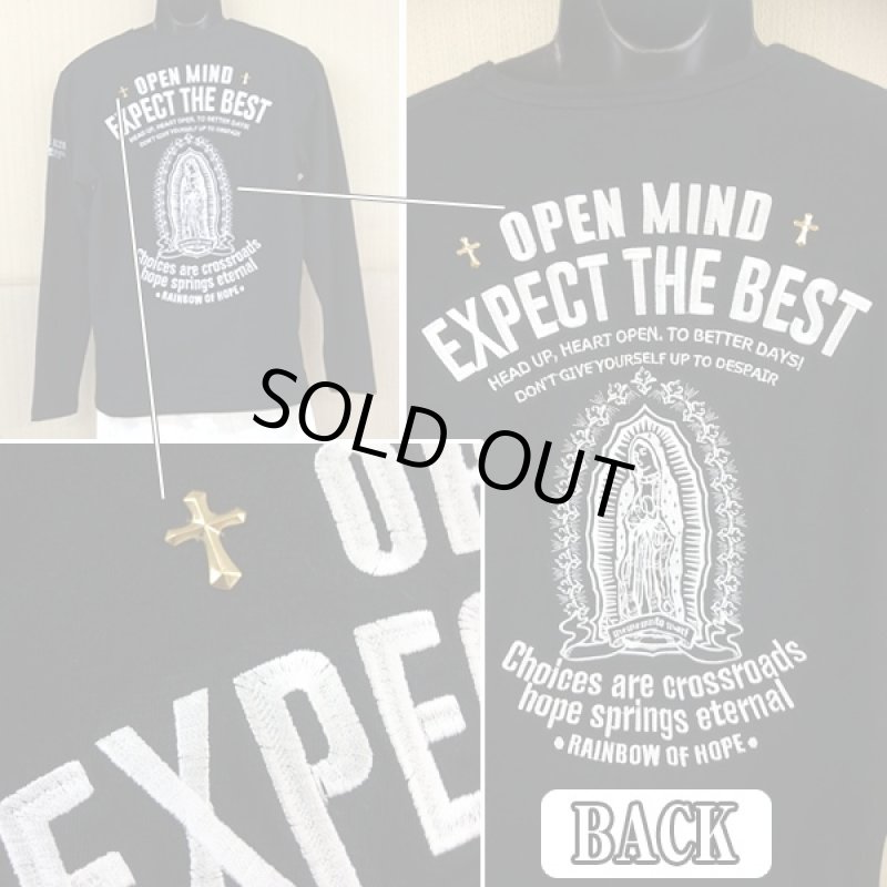 画像4: C.D.SBlackSenceマリアロンT「ブラック」(ロングTシャツ,シーディーエスブラックセンス,刺繍,オラオラ系,M〜2XL) (4)