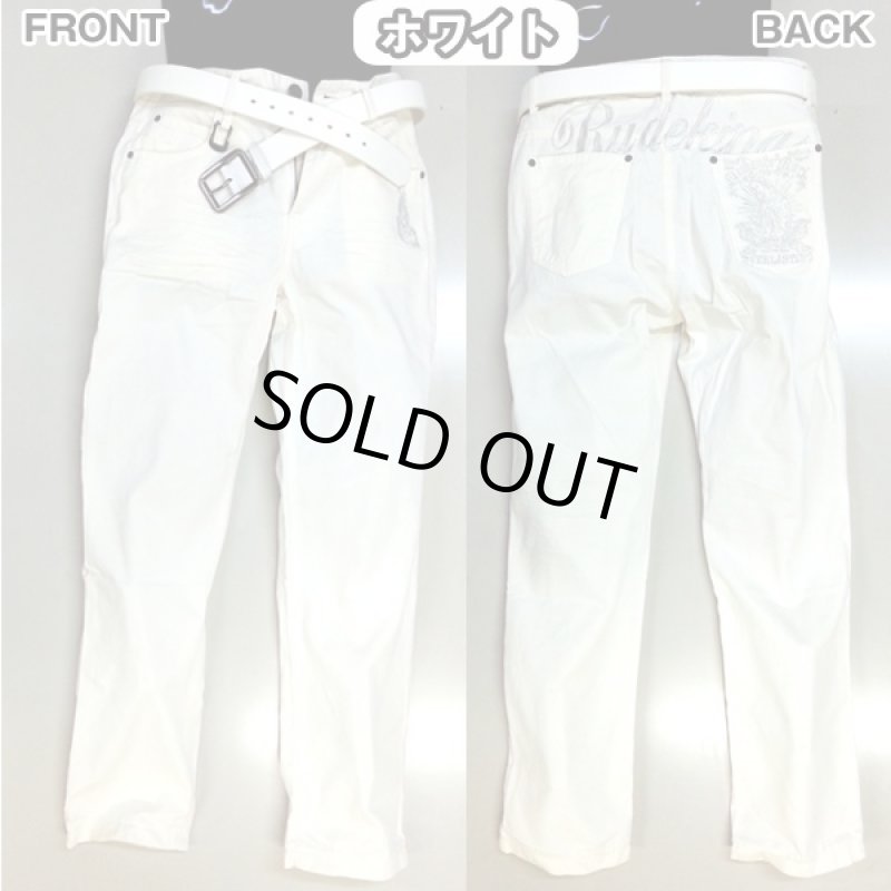 画像2: C.D.S Black Senseマリア刺繍・ハイブリッドチノパン(ブランドチノパン,綿パン,C.D.S BLACK SENSE,刺繍,MARIA,アウトロー,ストリート系) (2)