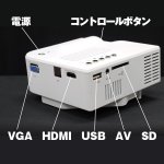 画像3: FULL HDコンパクトLEDプロジェクター(スクリーン,小型,家庭用,FULLHD,LED投影,シアター,高画質,最大80インチ,DVD,映画) (3)