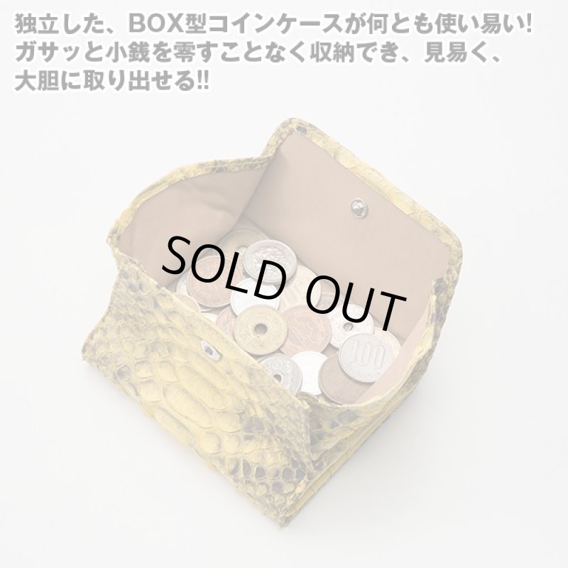 画像2: SPカラーVer.ダイヤモンドパイソンレザー ハーフCOMPACTウォレット (2つ折り,へび,本革,コインケース,小銭入れ) (2)