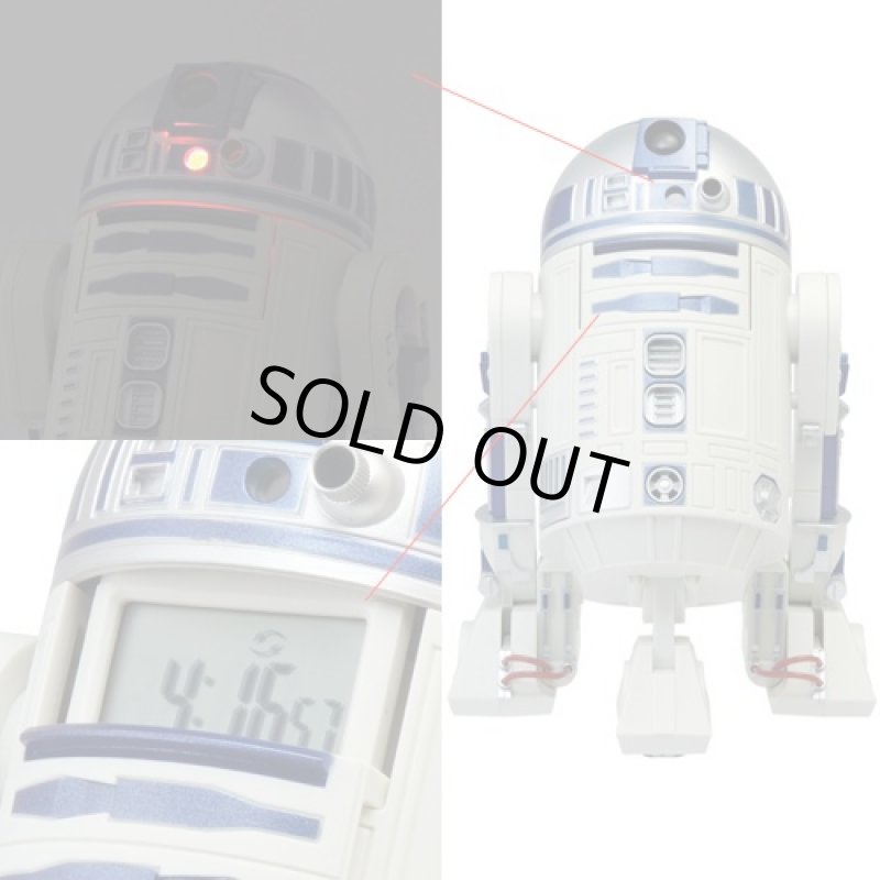 画像2: STAR WARS R2-D2 サウンド&ムービングアラームクロック（スターウォーズ/目覚まし時計/アクション/回転/音/LEDライト/光） (2)