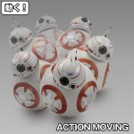 画像4: 送料無料!STAR WARS BB-8 サウンド&ムービングアラームクロック (スターウォーズ,BB8,ドロイド,目覚まし時計,光る,動く,話す) (4)