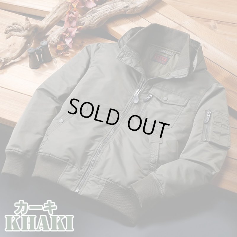 画像4: AZITO MA-1フード付きジャケット(アジト,メンズ,ブルゾン,MA1ジャケット.ミリタリージャケット,ナイロン,ワークウェア,ワーキングウェア） (4)