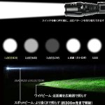 画像2: 充電式LEDズームライト1000（強力ハンディライト/CREE T6 LED/ズーム機能付/防水/自動車用充電/300m照射/1000ルーメン） (2)