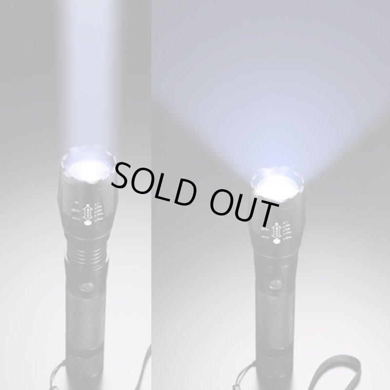 画像3: 充電式LEDズームライト1000(強力ハンディライト/CREE T6 LED/ズーム機能付/防水/自動車用充電/300m照射/1000ルーメン) (3)