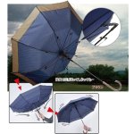 画像1: メンズ・ストライプ耐風傘（超強力/ゲリラ豪雨対策/台風/突風/骨折れなし/メンズ/ストライプ柄/オシャレ/雨傘/日傘） (1)