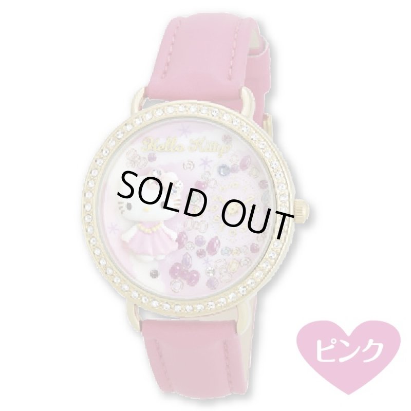 画像3: ハローキティデコウォッチ（腕時計,レディース,Hellow kitty,3針アナログクォーツ,日本製,プレゼント,BOX付き） (3)