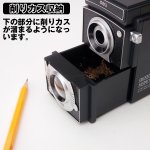 画像3: 2眼レフカメラデザイン鉛筆削り(手動,レトロ調,クラシック,カメラ風デザイン,ペンシルシャープナー) (3)