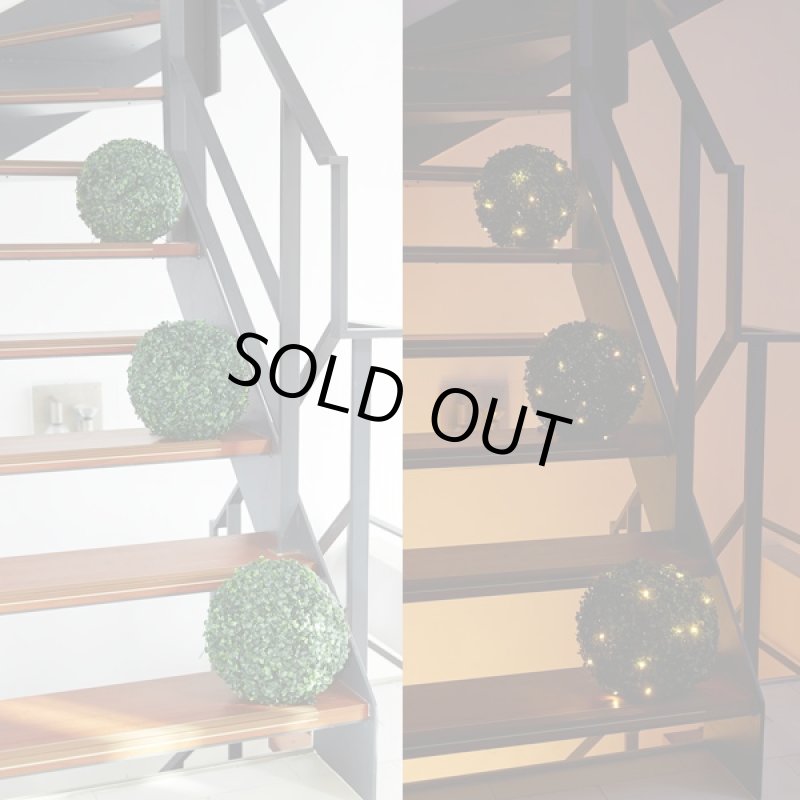 画像2: 自動LED点灯&消灯ソーラーグリーンボール[1点] (LEDイルミネーションライト,観葉植物,緑,グリーン,充電,防滴仕様,ライティング (2)