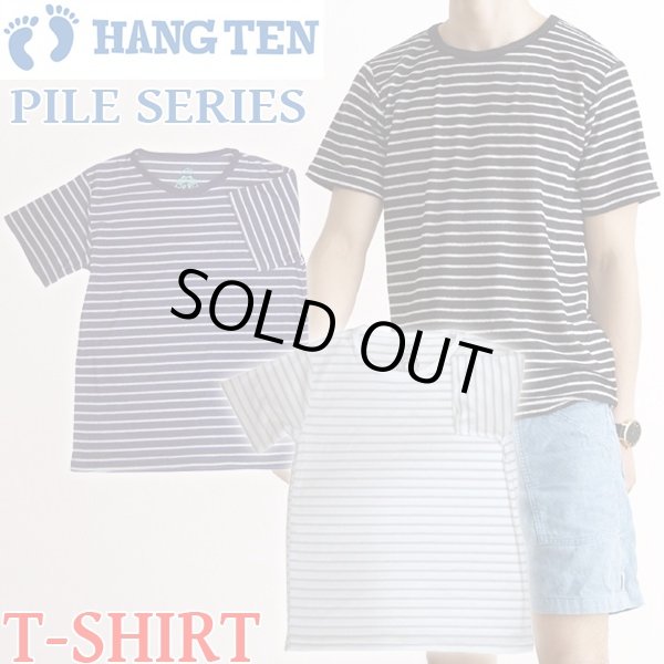 Hang Tenパイルシリーズ Tシャツ ハンテン メンズボーダートップス パイル地tシャツ パジャマ ルームウェア Syn Htpts003