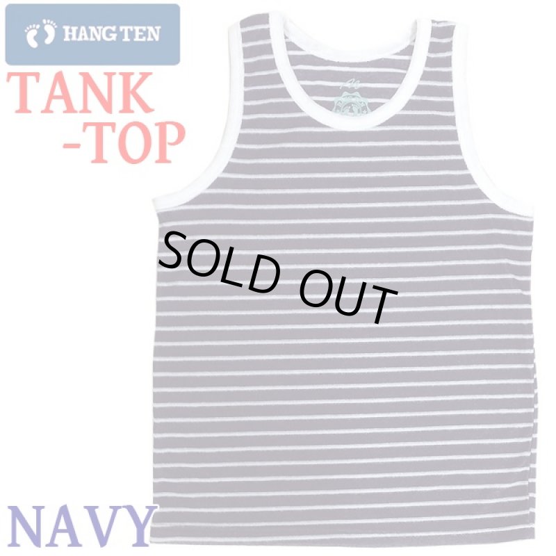 画像4: HANG TENパイルシリーズ/タンクトップ(ハンテン,メンズボーダートップス,パイル地タンクトップ,パジャマ,ルームウェア) (4)