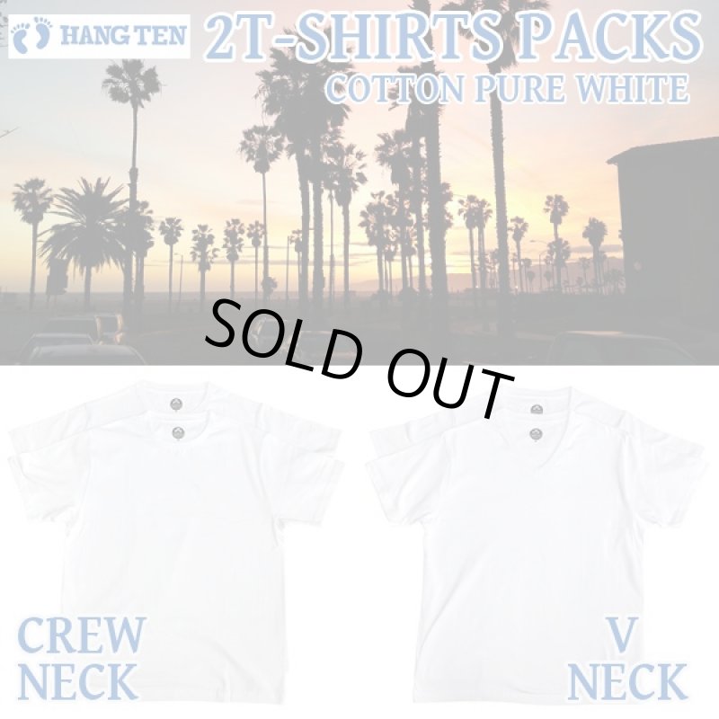画像5: HANGTEN2枚パックTシャツ(ハンテン,メンズ,インナーウェア,男性下着,白無地Tシャツ,半袖,アンダーウェア,コットン,綿100%) (5)