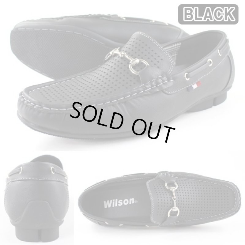 画像4: WilsonメンズPUレザーモカシンシューズ「ビットタイプ」(ウィルソン,メンズ,ドライビングシューズ,デッキ,パンチング,カジュアル) (4)