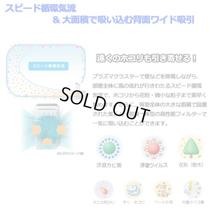 画像3: 送料無料！SHARPプラズマクラスター7000「KC-F40」(加湿空気清浄機,シャープ製,超吸引,約11畳対応,ウィルス除去,花粉除去) (3)