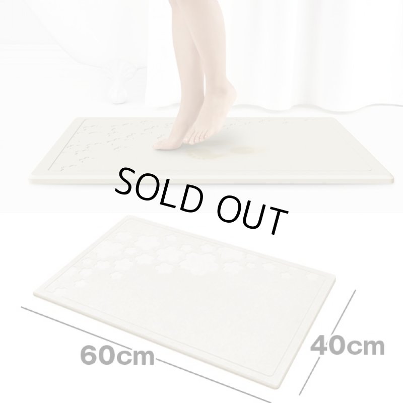 画像3: 珪藻土バスマット/サクラ(珪藻土マット,お風呂場マット,洗面所マット,脱衣所マット,柄入り珪藻土マット, (3)