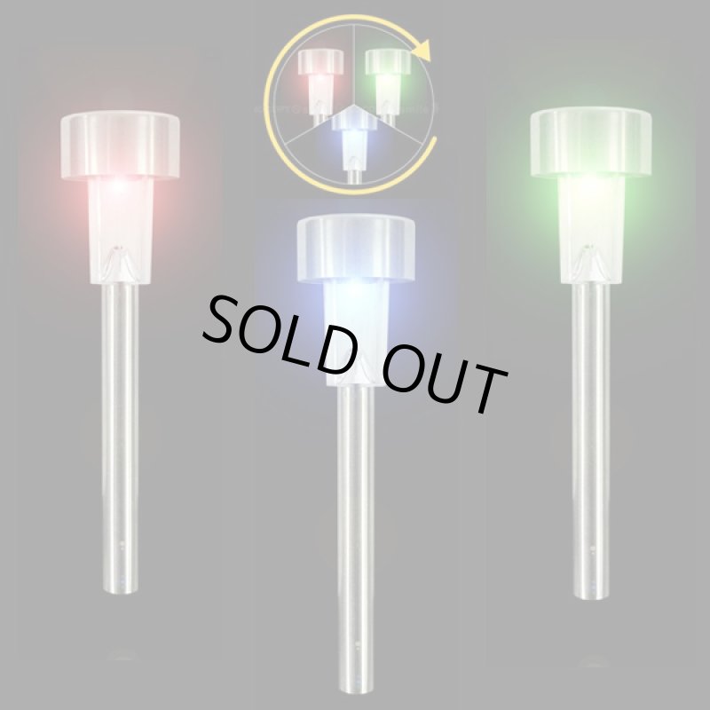 画像5: ステンレスソーラーガーデンライトレインボー9本セット (明るさセンサーライト,色が変わる,庭園灯,玄関,自動点灯,園芸ライト) (5)