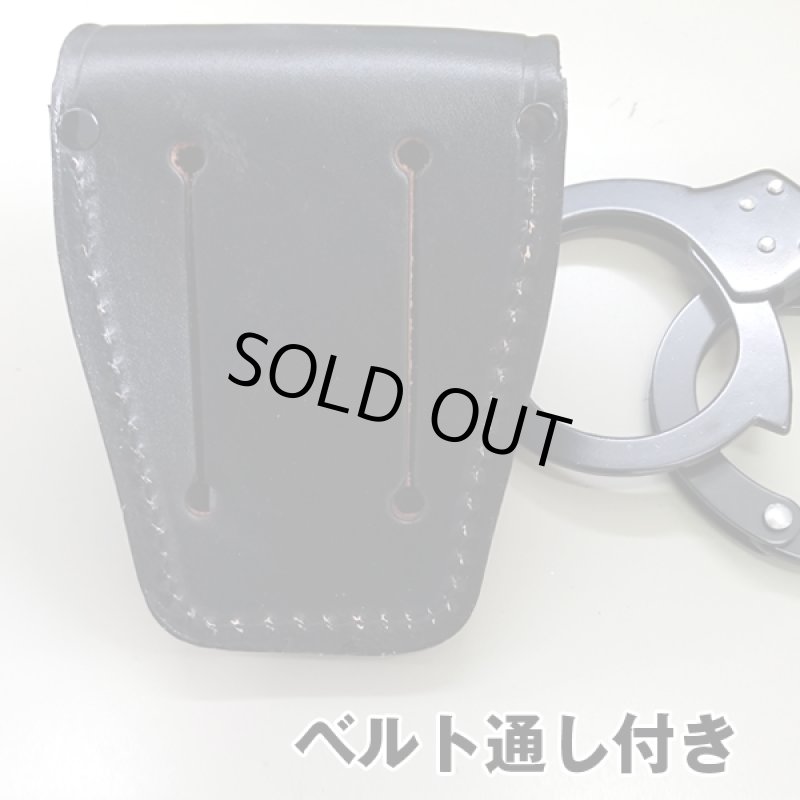 画像3: ハンドカフケース (革製,手錠ケース手錠入れ、ベルト通し付き,護身,防衛,コスプレグッズ,レプリカ手錠ケース,ベルトに装着) (3)