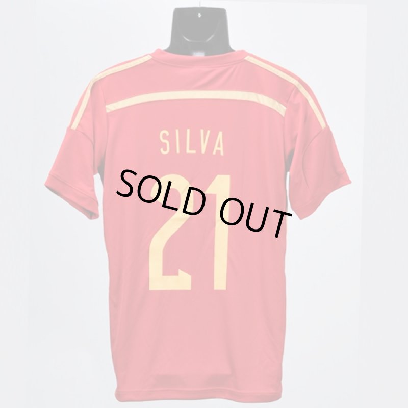 画像3: レプリカサッカープレイヤーシャツ「レギュラーサイズ」#21D.シルバ(スペイン代表Ver.)(メンズ/ユニフォーム/ゲームウェア/ネーム/背番号) (3)